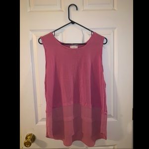 Pink Business Casual Sleeveless Blouse
